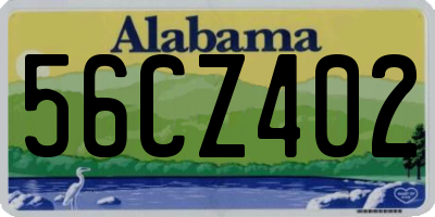AL license plate 56CZ402