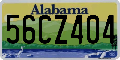 AL license plate 56CZ404