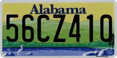 AL license plate 56CZ410