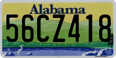 AL license plate 56CZ418
