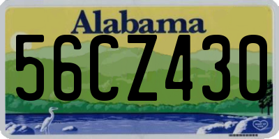 AL license plate 56CZ430