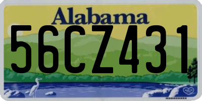AL license plate 56CZ431