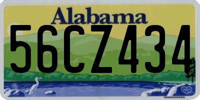 AL license plate 56CZ434