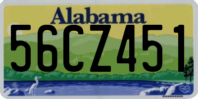 AL license plate 56CZ451