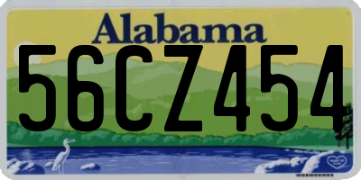 AL license plate 56CZ454