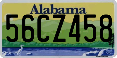 AL license plate 56CZ458