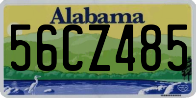 AL license plate 56CZ485