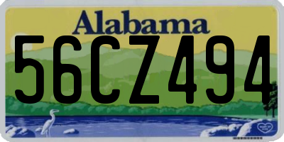 AL license plate 56CZ494