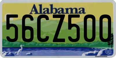 AL license plate 56CZ500
