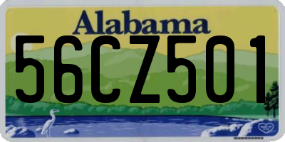 AL license plate 56CZ501