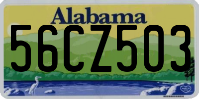 AL license plate 56CZ503