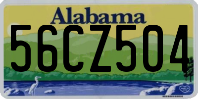 AL license plate 56CZ504