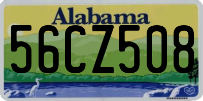 AL license plate 56CZ508