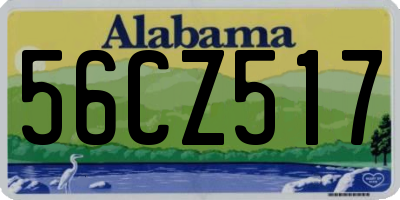 AL license plate 56CZ517