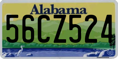AL license plate 56CZ524
