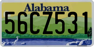 AL license plate 56CZ531