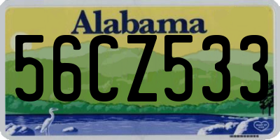AL license plate 56CZ533