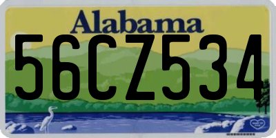 AL license plate 56CZ534