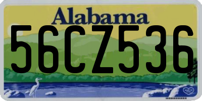 AL license plate 56CZ536