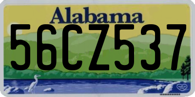AL license plate 56CZ537