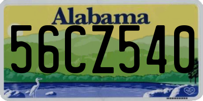 AL license plate 56CZ540