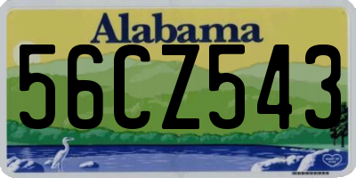 AL license plate 56CZ543