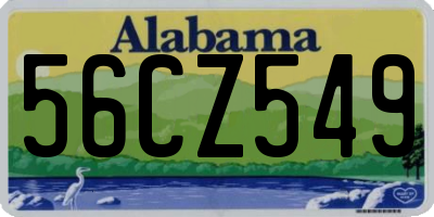 AL license plate 56CZ549