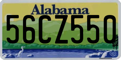 AL license plate 56CZ550