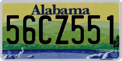 AL license plate 56CZ551