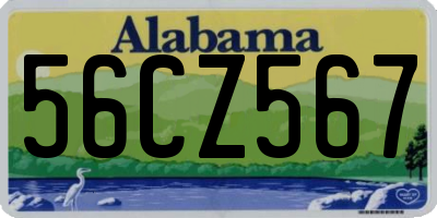 AL license plate 56CZ567