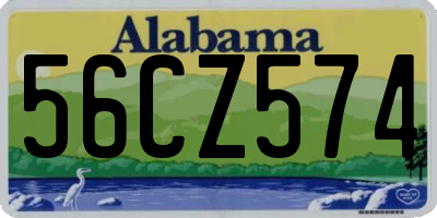AL license plate 56CZ574