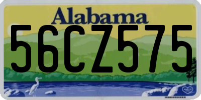 AL license plate 56CZ575