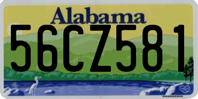 AL license plate 56CZ581