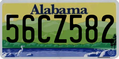 AL license plate 56CZ582