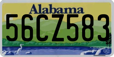 AL license plate 56CZ583