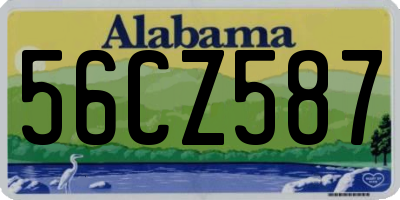 AL license plate 56CZ587