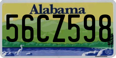 AL license plate 56CZ598