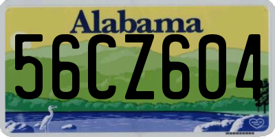 AL license plate 56CZ604