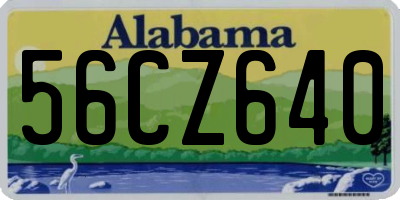 AL license plate 56CZ640