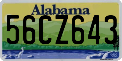 AL license plate 56CZ643