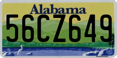 AL license plate 56CZ649