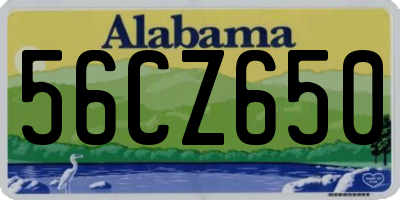 AL license plate 56CZ650
