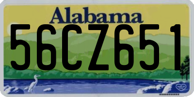 AL license plate 56CZ651