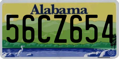 AL license plate 56CZ654