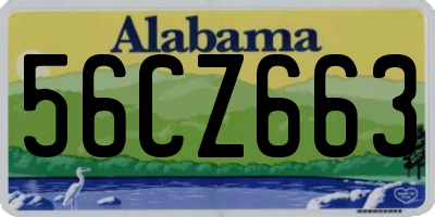 AL license plate 56CZ663