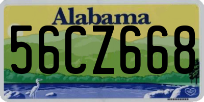 AL license plate 56CZ668