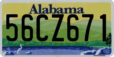 AL license plate 56CZ671