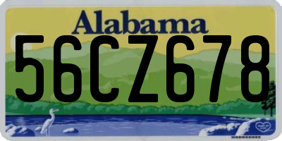 AL license plate 56CZ678