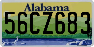 AL license plate 56CZ683