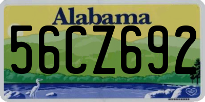 AL license plate 56CZ692